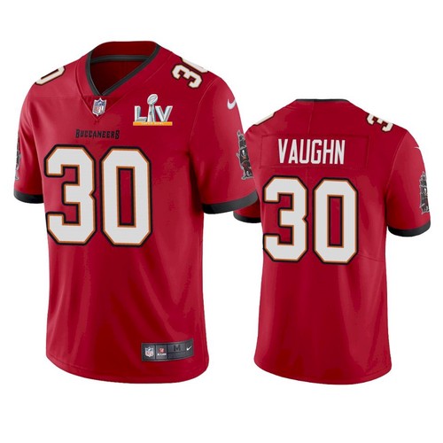 Men's Red Tampa Bay Buccaneers #30 Ke'Shawn Vaughn 2021 Super Bowl LV Limited Stitched Jersey